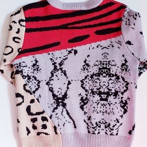 Alice Blue Sweaters - Long Sleeve Animal Print Alice Blue Sweaters - Long Sleeve Animal Print